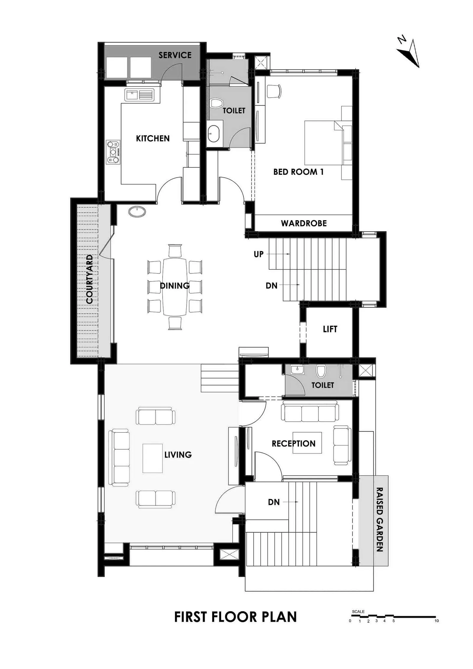 Folded Plate House First Floor