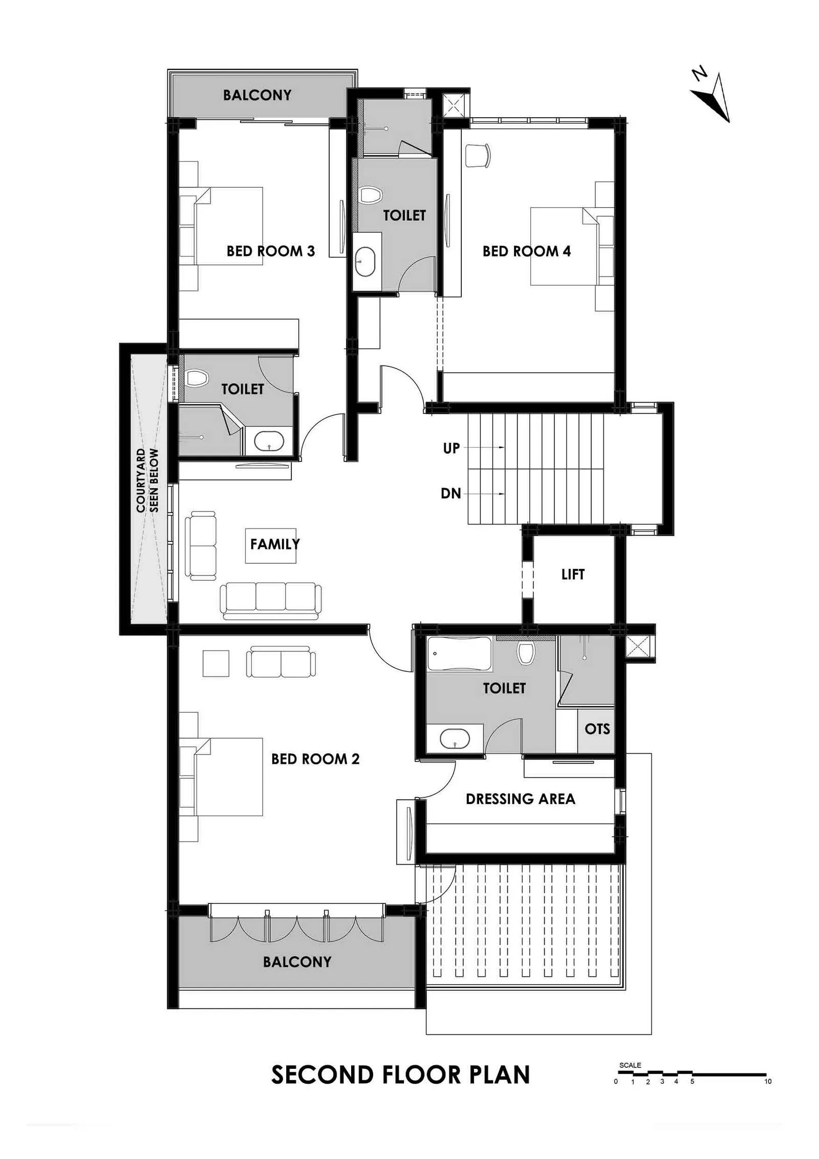 Folded Plate House Second Floor