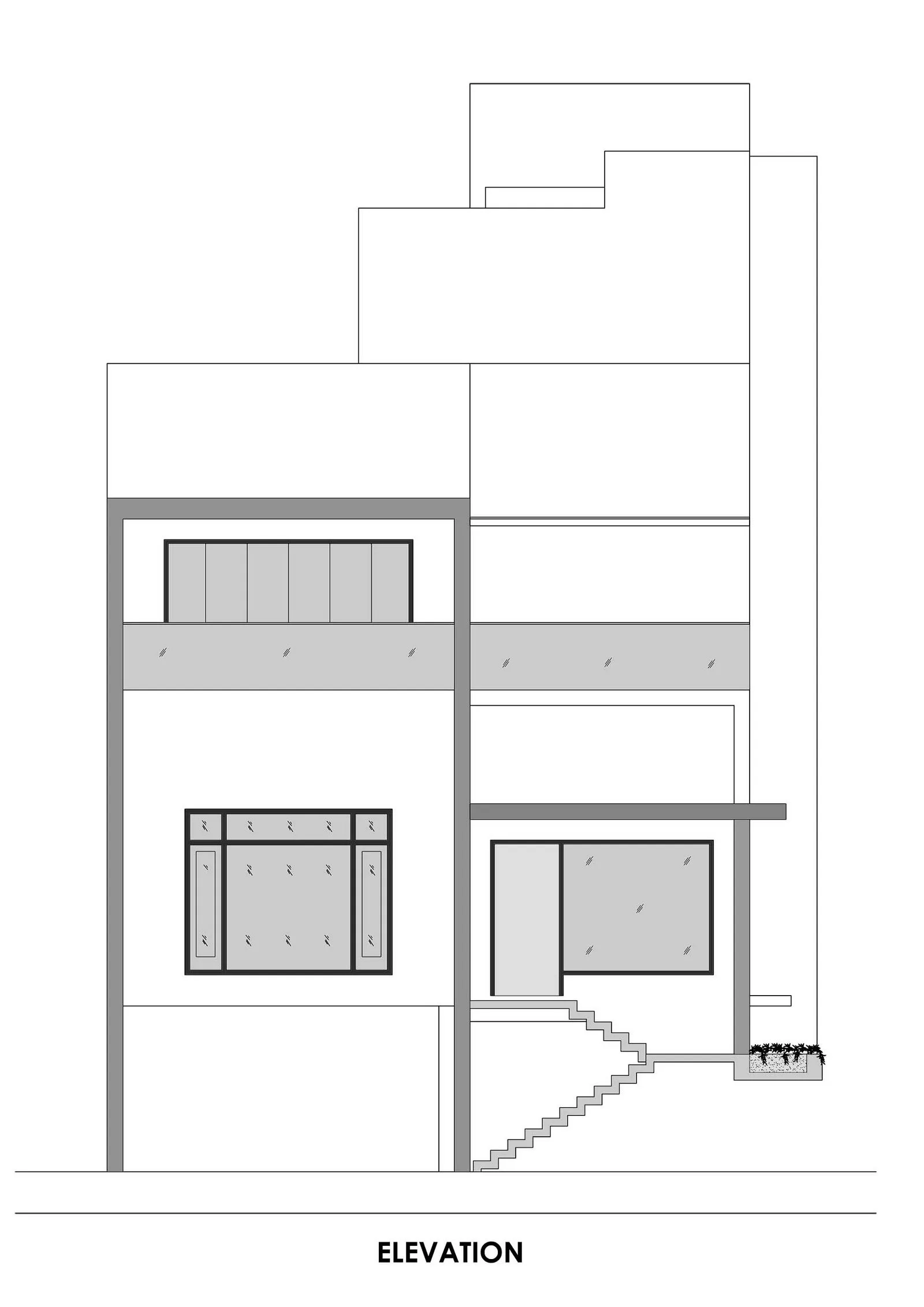 Folded Plate House Elevation